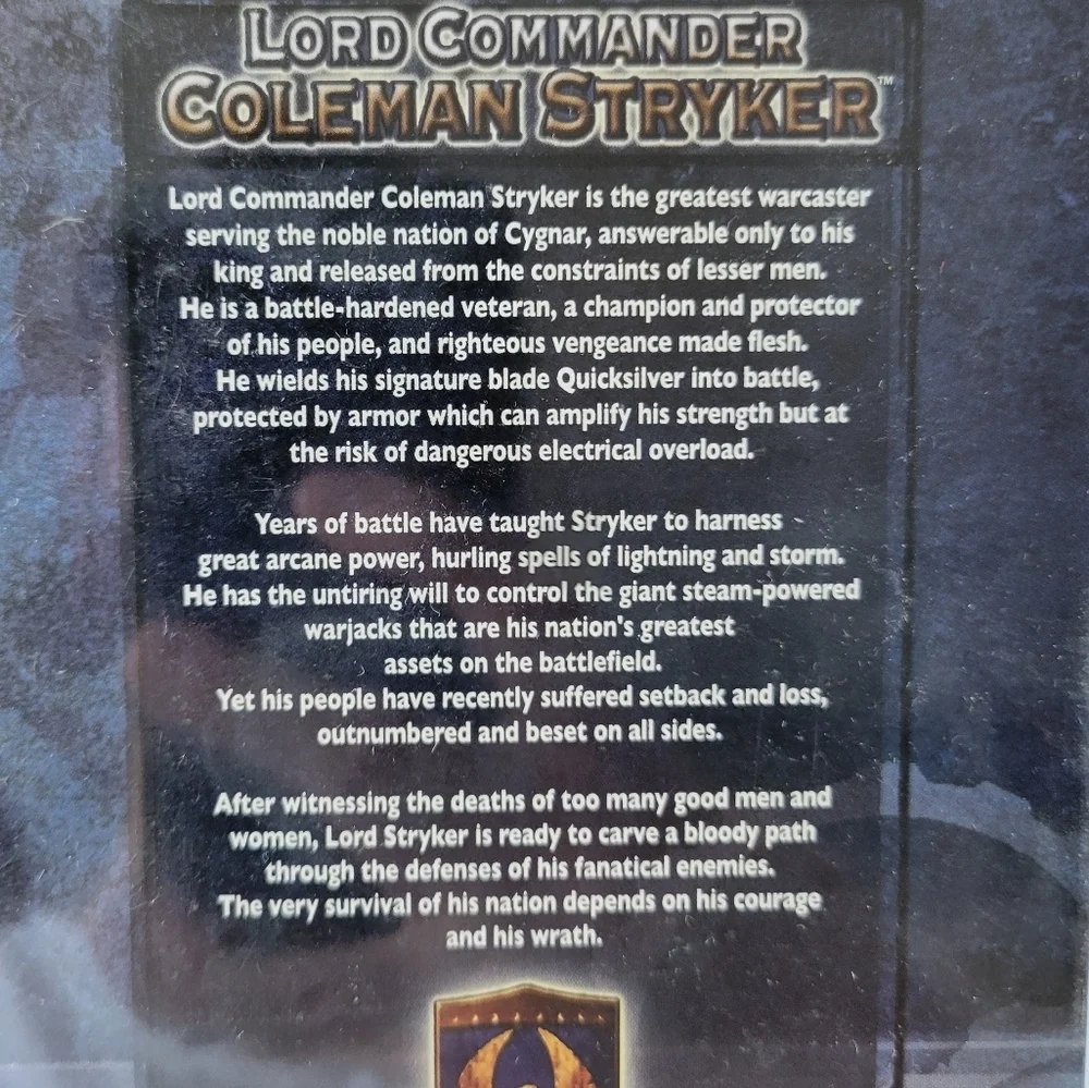 WARMACHINE LORD COMMANDER STRYKER ACTION FIGURE.